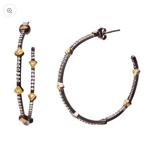 Freida Rothman Pavé Arrow Reverse Open Hoop
Earrings